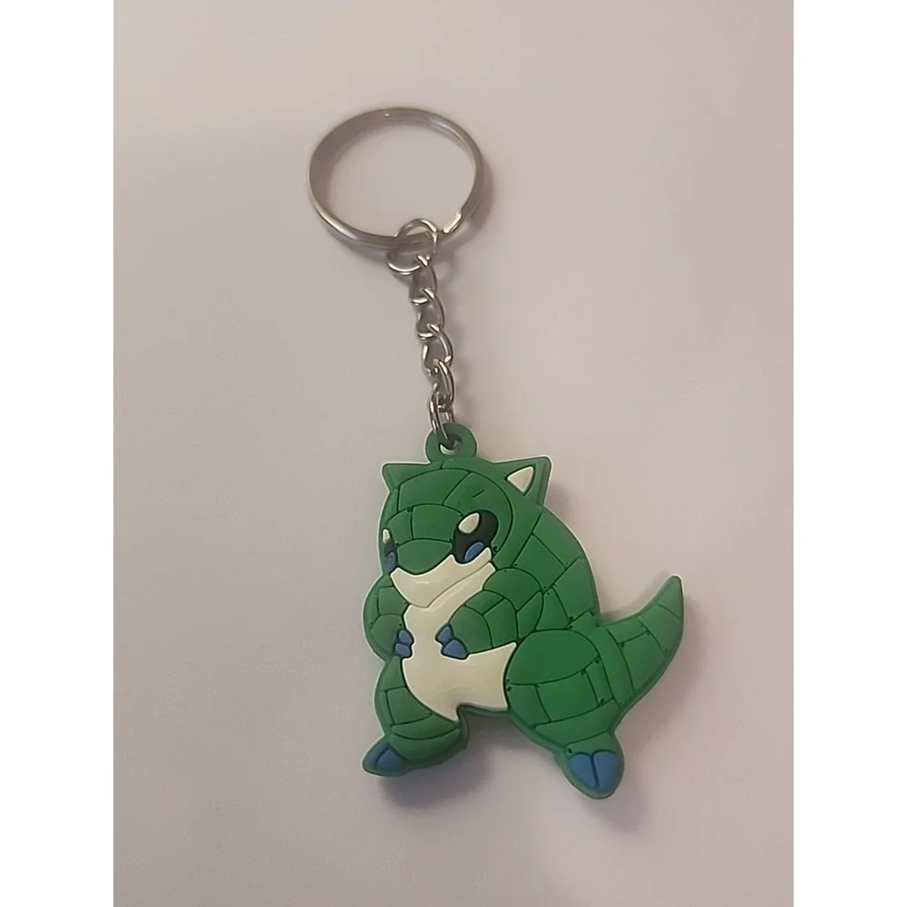 Small Sandshrew Pokémon 2 Sided Rubber Keychain‎